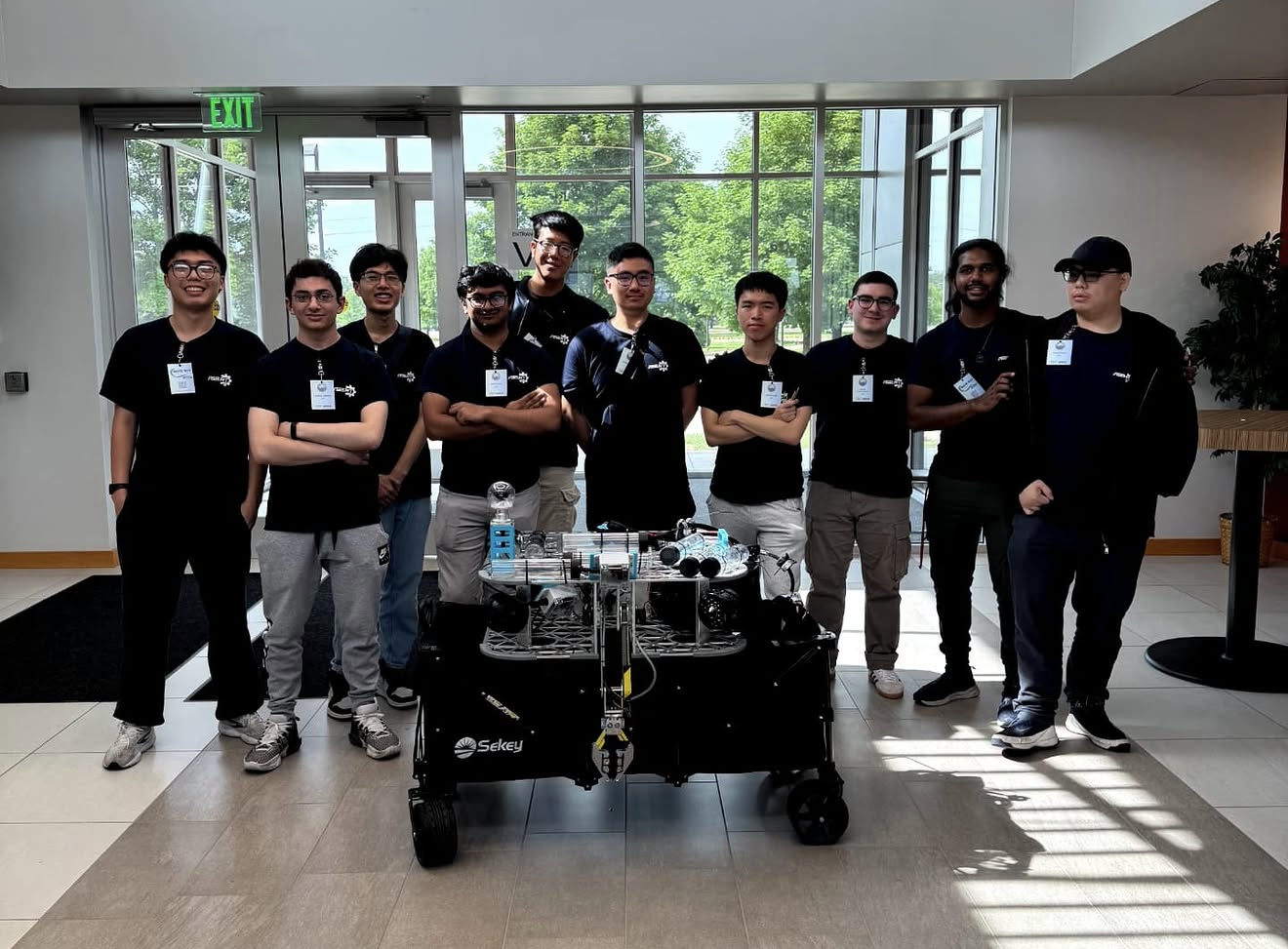 SBRT team with the robot in the lab